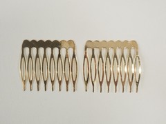 2 Peinetas metálicas 4 x 4cm