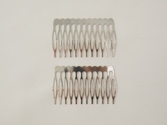 2 Peinetas metalicas 6 x 4 cm