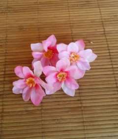 4 flores de 6 cm
