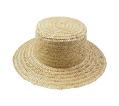 Canotier copa alta paja trenzada