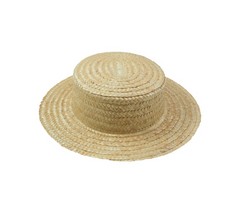 Canotier copa baja paja trenzada