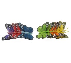 Mariposas de plumas varios colores