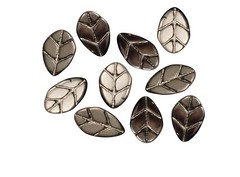 10 cuentas Hoja de rosal