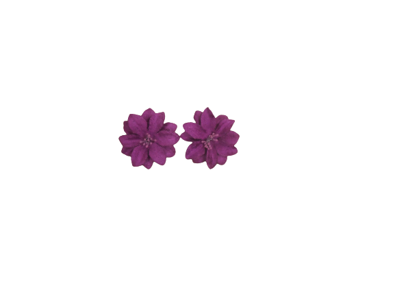 Pendiente Flor terciopelo