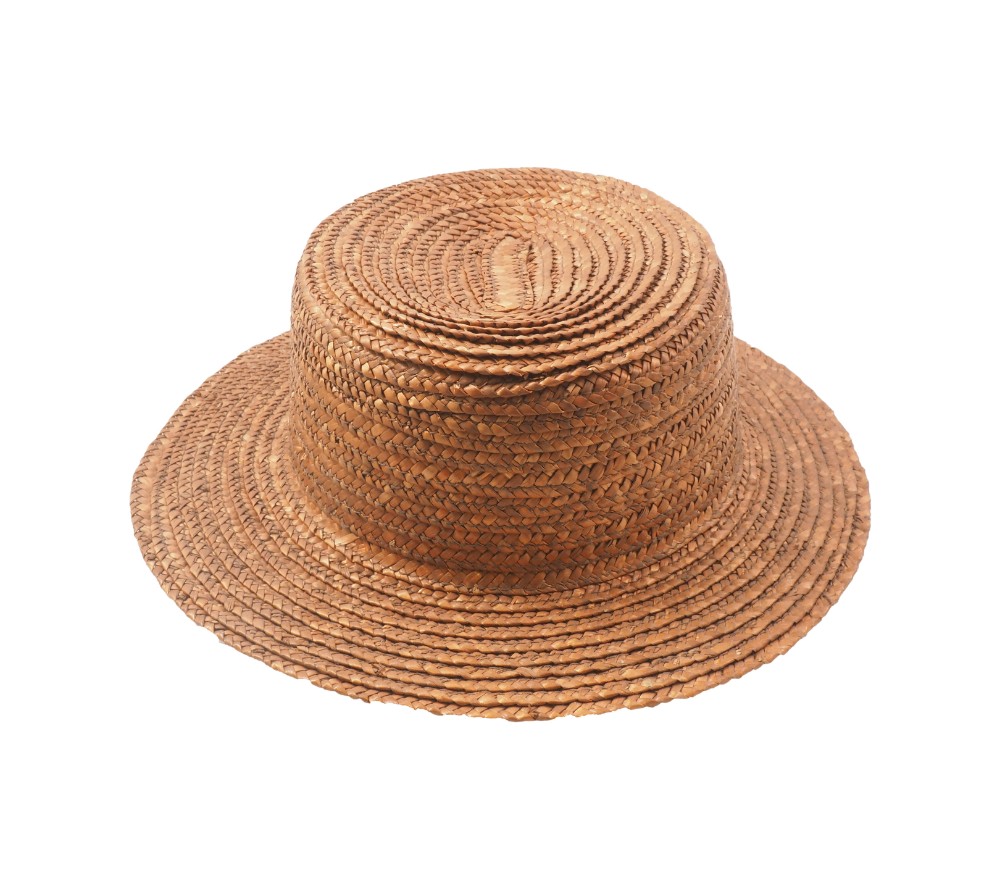 Canotier copa alta paja trenzada