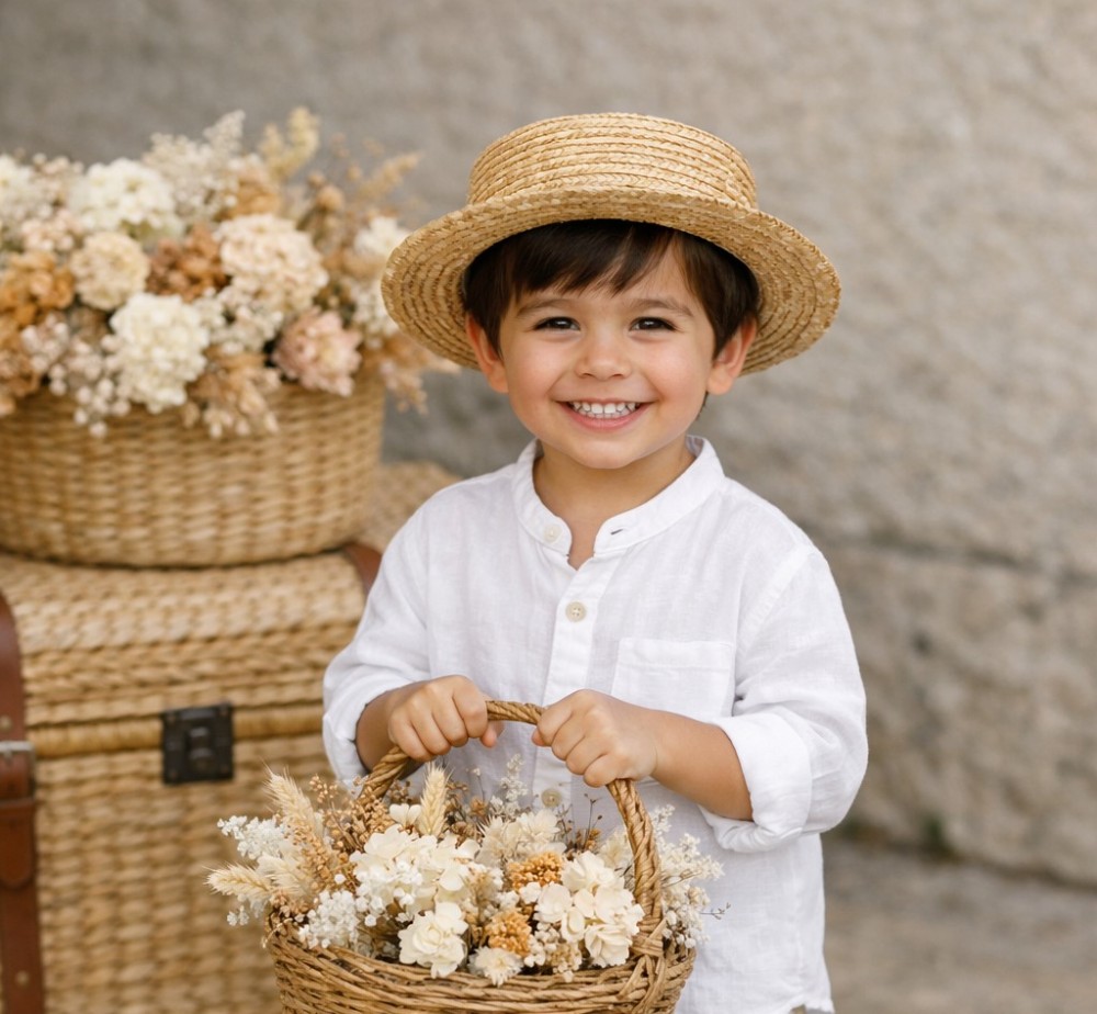 Canotiers paja niño