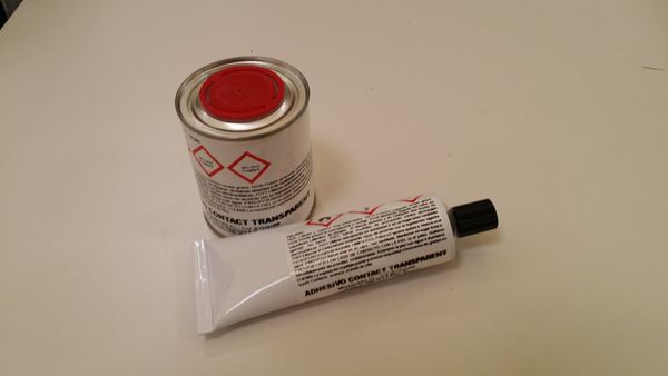 Transparent Adhesive contact to line with fabrics