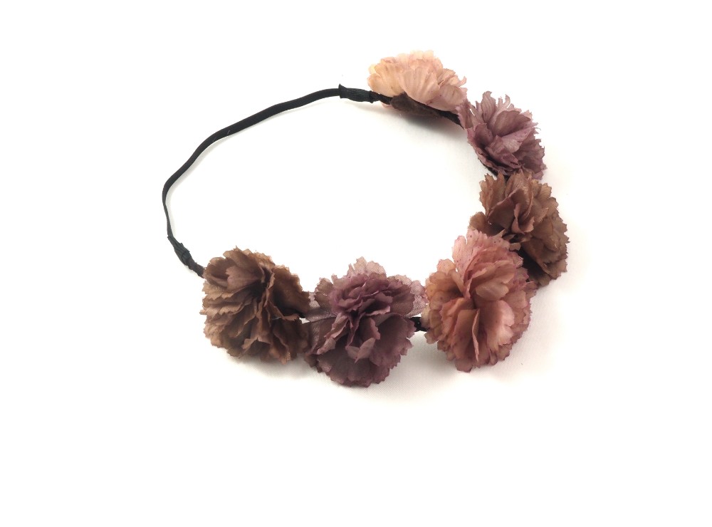 Elastic crown with 6 flowers